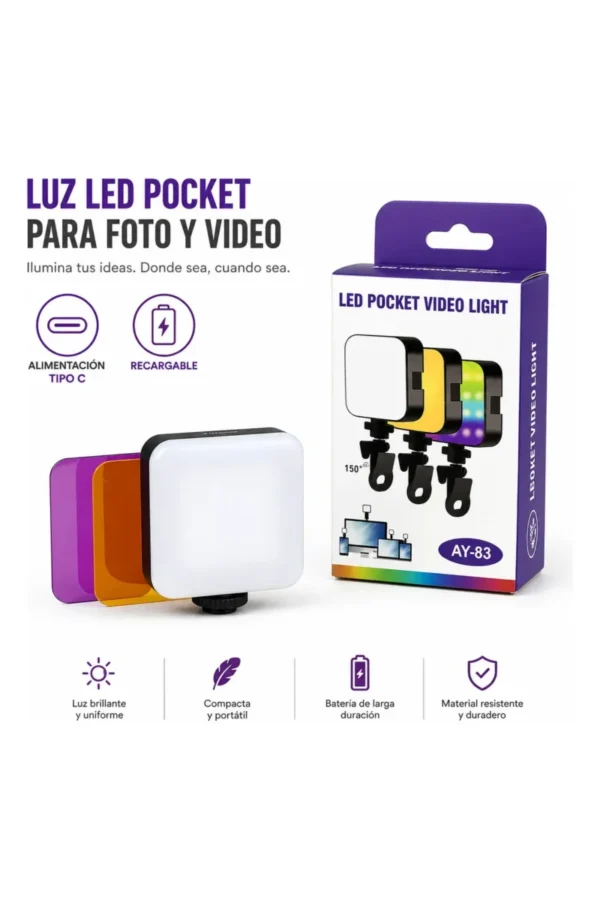 Luz LED AY-83 - Negro