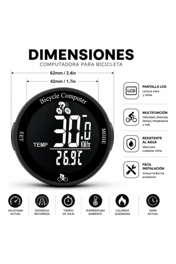 D_NQ_NP_2X_630858-MLA111466416605_052026-F.jpg Ciclocomputadora O'clock OX198 - Negro