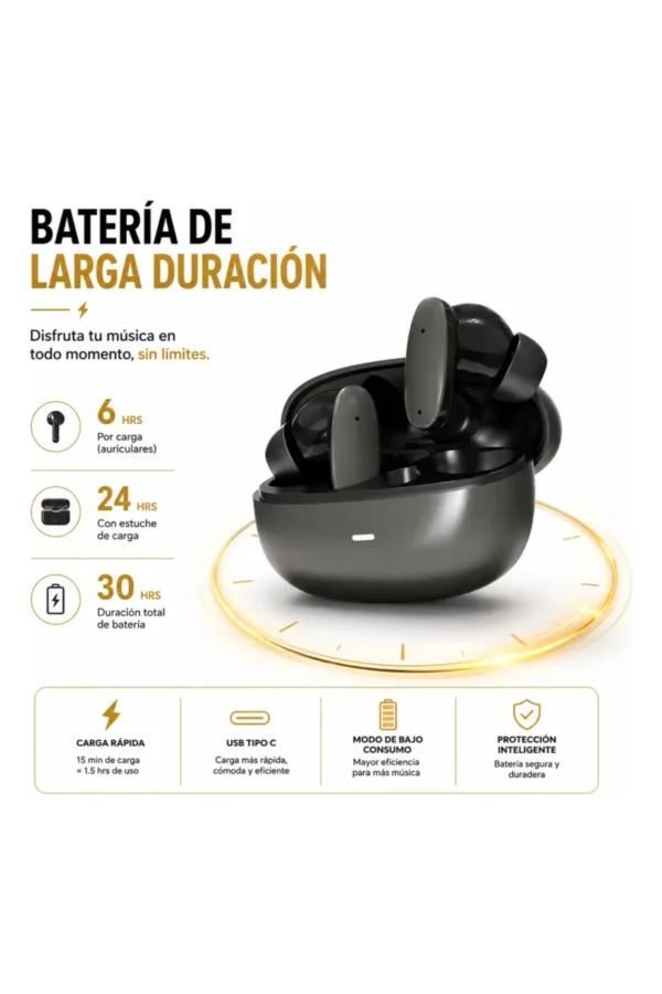 Auriculares In-Ear O'clock G11 ANC - Negro