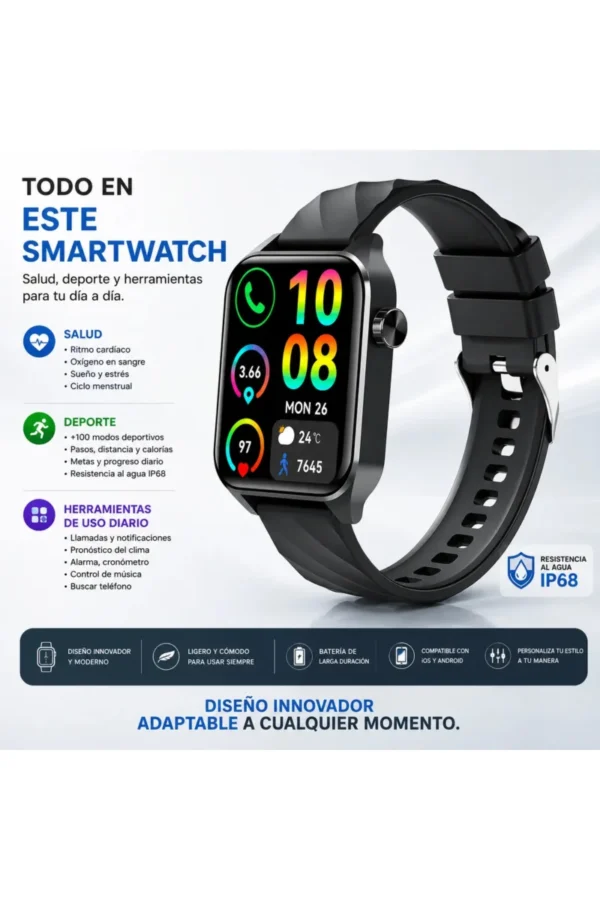 D_NQ_NP_2X_654194-MLA110973045918_052026-F.jpg Smartwatch O'clock V22 - Negro