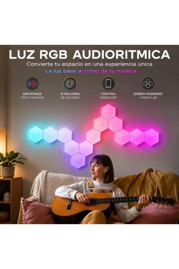 Luz LED Exagonal