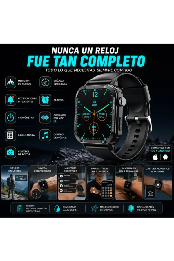 Smartwatch O'clock GT-96 G96 - Negro