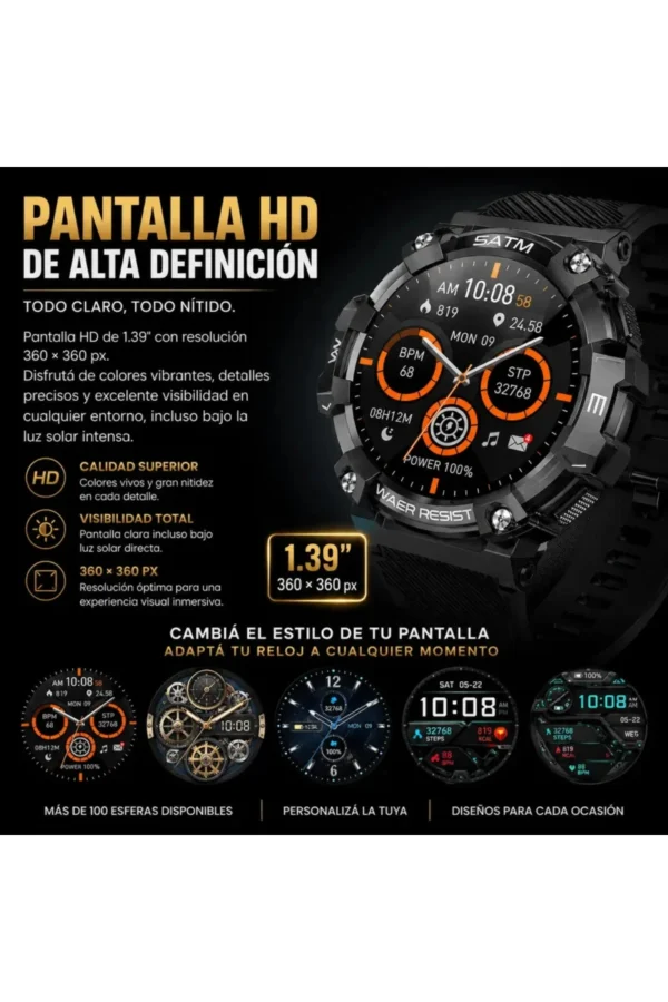 D_NQ_NP_2X_700650-MLA112931837393_062026-F.jpg Smartwatch O'clock T-REX66 PG666 - Negro