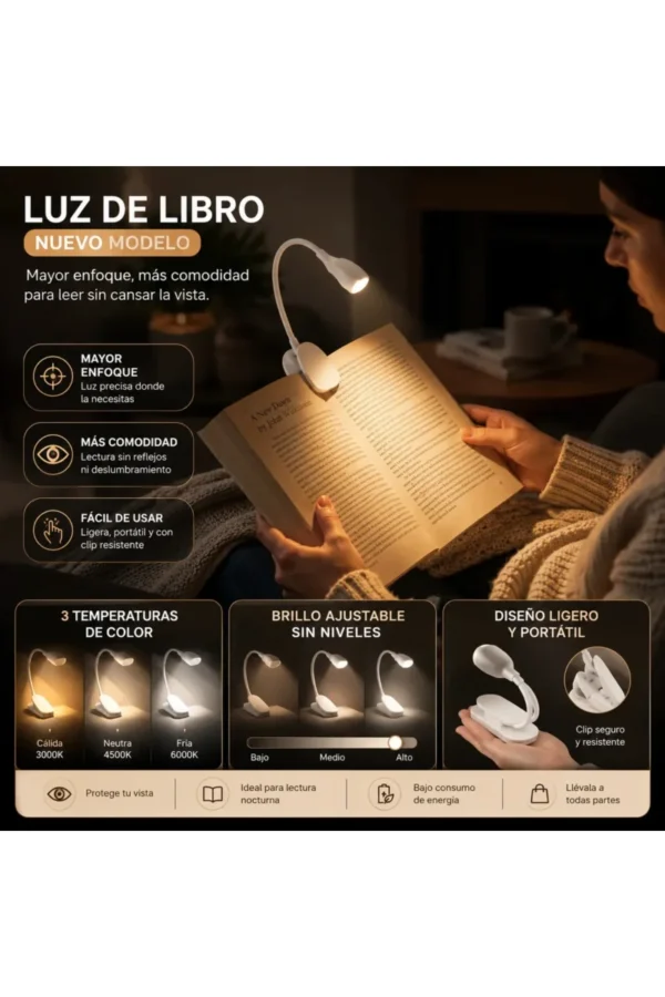 D_NQ_NP_2X_711767-MLA110931745822_052026-F.jpg Luz de Lectura O'clock Slim - Blanco