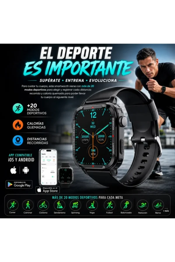 Smartwatch O'clock GT-96 G96 - Negro