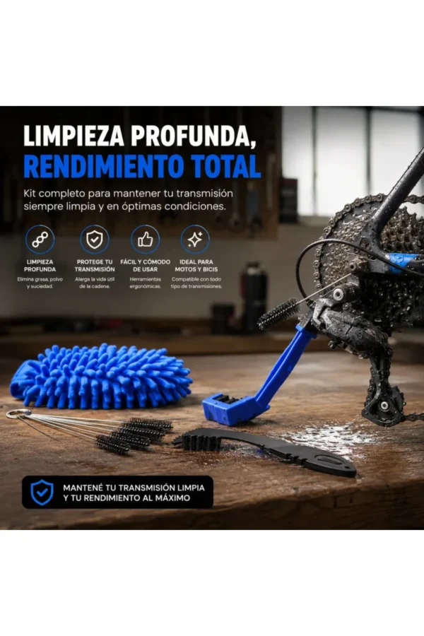 Kit de Limpieza Bici Cuatri Moto - Azul