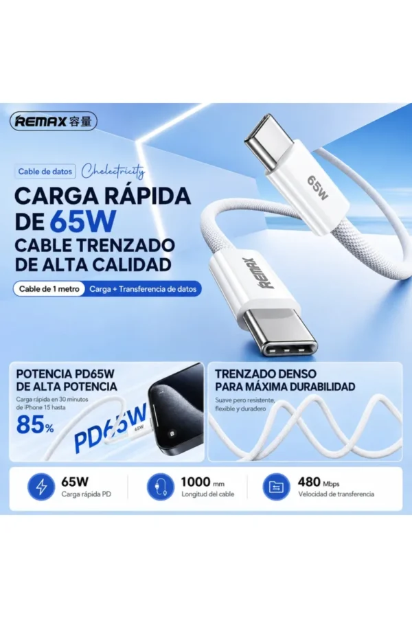 Cable de Datos Remax RC-C010-C-C - Blanco