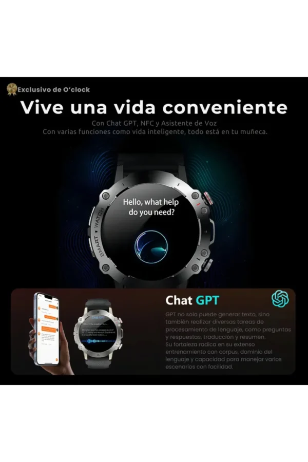 Smartwatch O'clock HW6 Ultra Sport - Negro