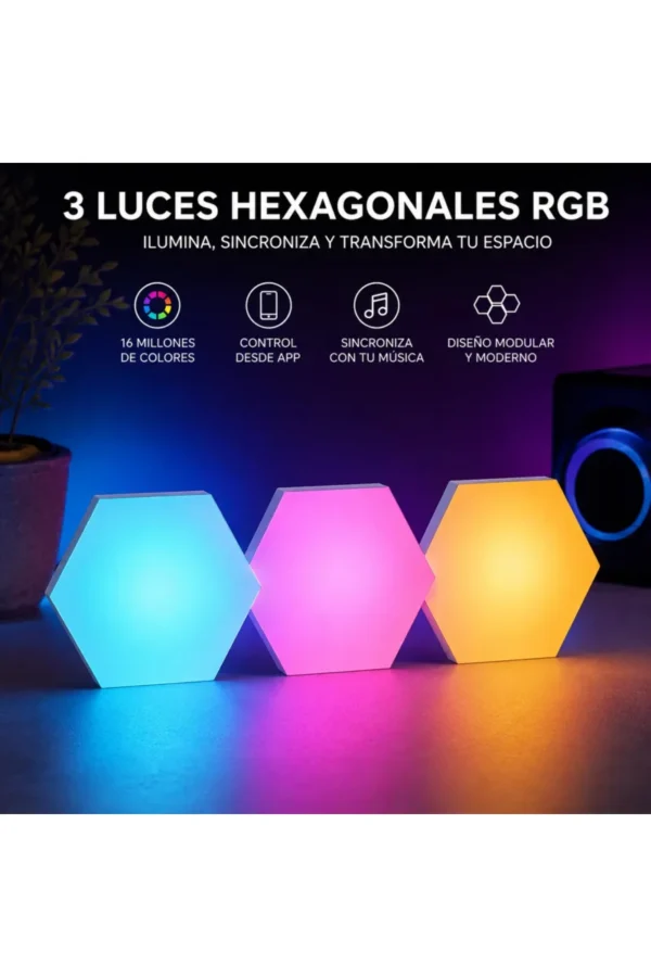 Luz LED Exagonal