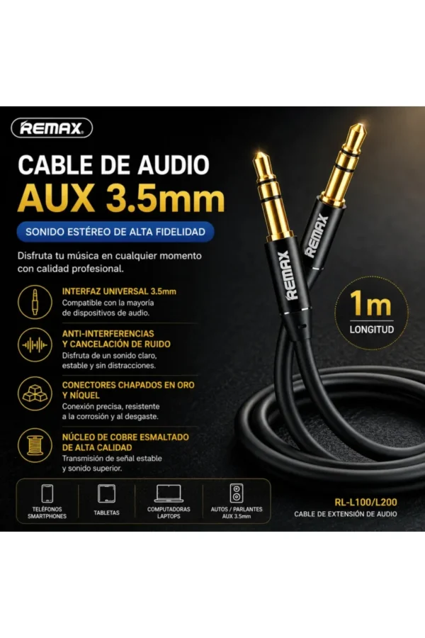 D_NQ_NP_2X_764071-MLA111356091260_052026-F.jpg Cable Auxiliar Remax RL-L100