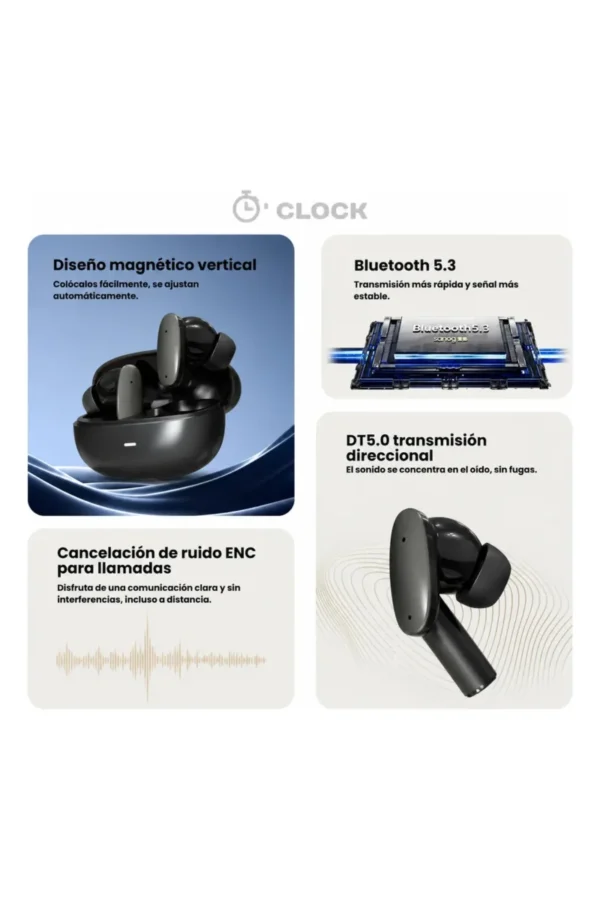Auriculares In-Ear O'clock G11 ANC - Negro