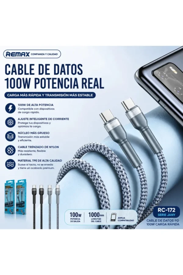 D_NQ_NP_2X_797243-MLA111357513752_052026-F.jpg Cable de Datos Remax RC-172 - Negro
