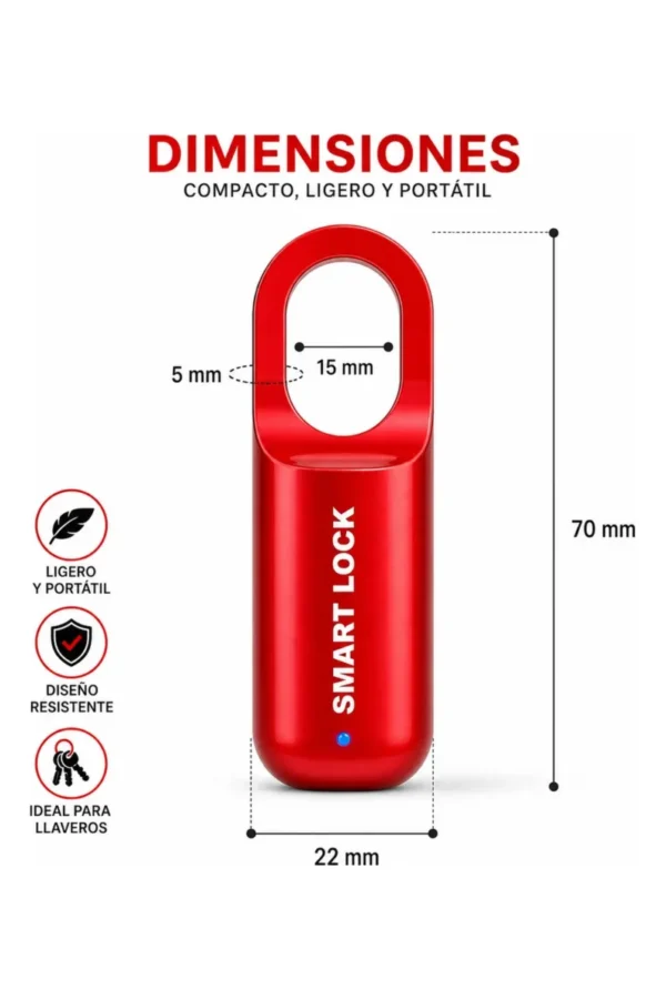 Candado Smart Lock - Rojo