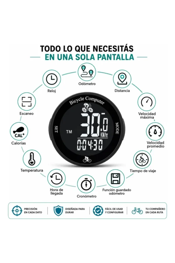 D_NQ_NP_2X_848470-MLA110523808226_052026-F.jpg Ciclocomputadora O'clock OX198 - Negro