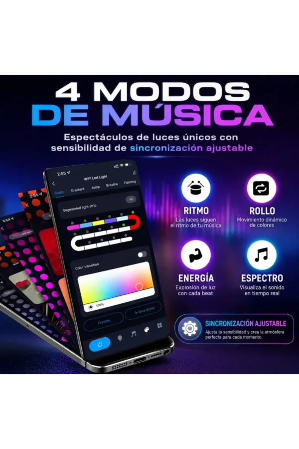 Luz LED Exagonal