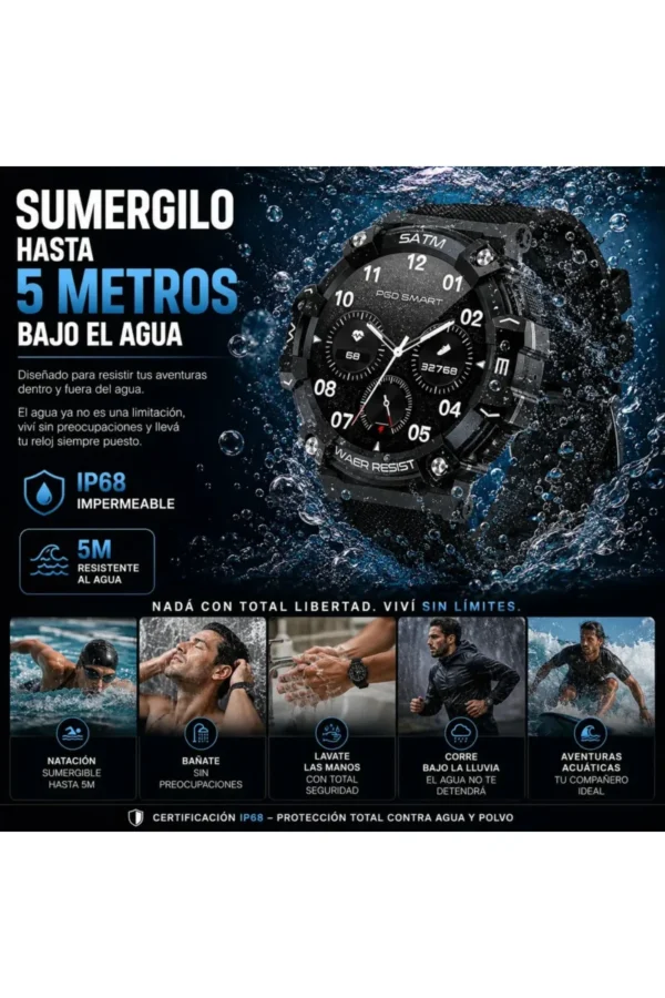 D_NQ_NP_2X_866911-MLA111825630838_062026-F.jpg Smartwatch O'clock T-REX66 PG666 - Negro
