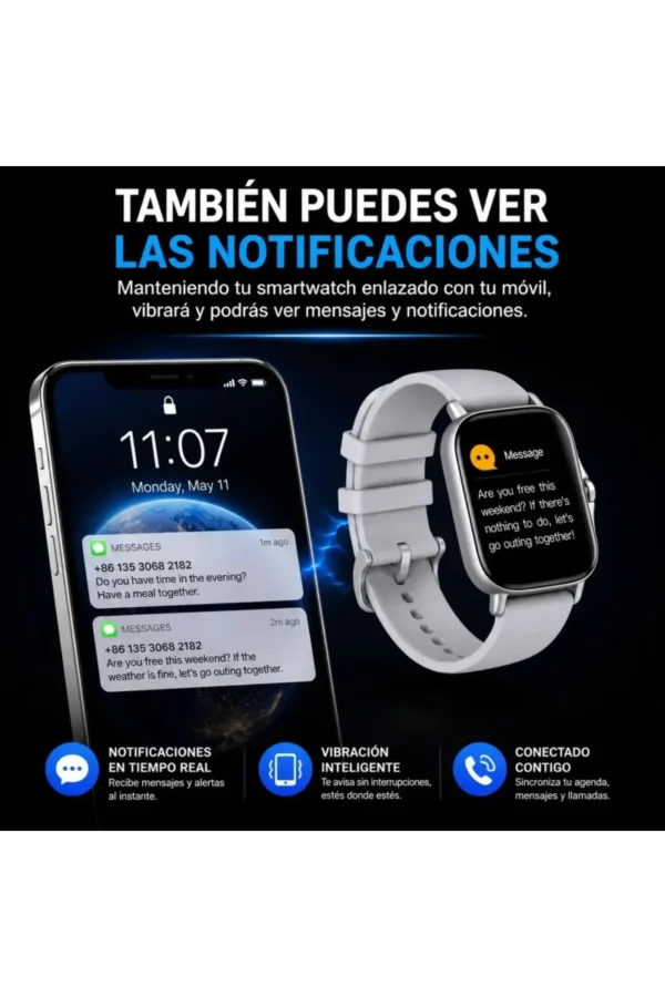 Smartwatch O'clock Watch-13 KR13 - Dorado