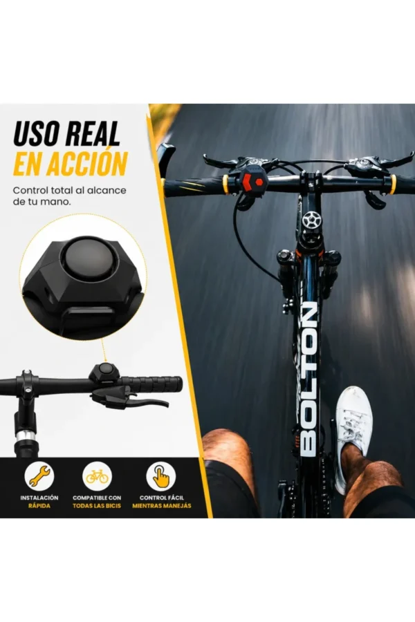 Bocina con Alarma Vitto Biker CBH3 - Negro