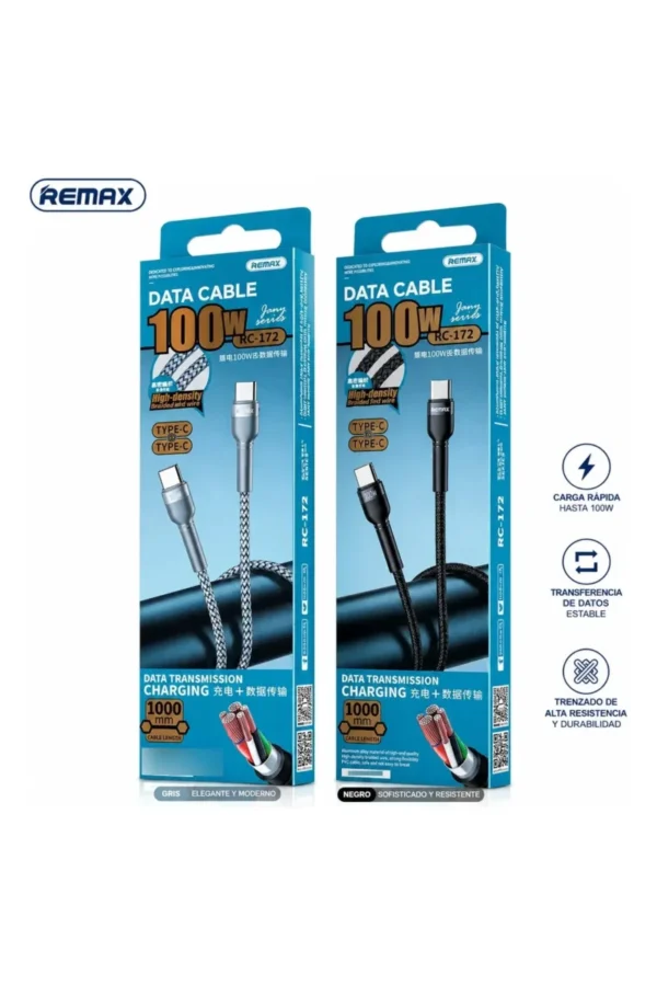 D_NQ_NP_2X_901301-MLA112399764963_052026-F.jpg Cable de Datos Remax RC-172 - Negro