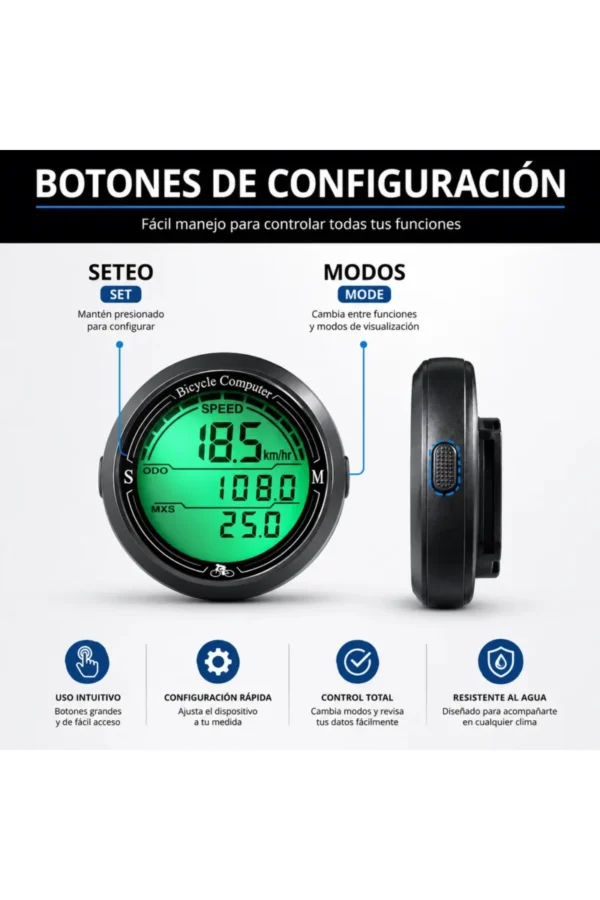 D_NQ_NP_2X_929889-MLA111537198225_052026-F.jpg Ciclocomputadora O'clock 168 - Negro