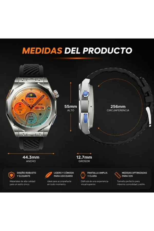 D_NQ_NP_2X_935534-MLA112986761793_062026-F.jpg Smartwatch O'clock Z83 Max - Gris