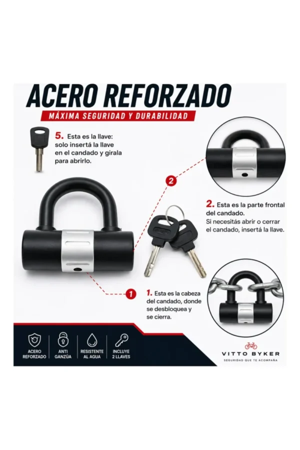 Candado Vitto Byker - Negro