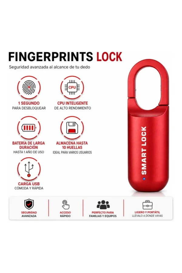 Candado Smart Lock - Rojo