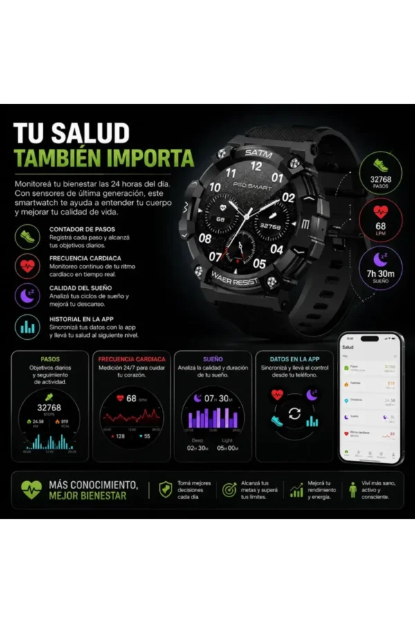D_NQ_NP_2X_974533-MLA111825454030_062026-F.jpg Smartwatch O'clock T-REX66 PG666 - Negro