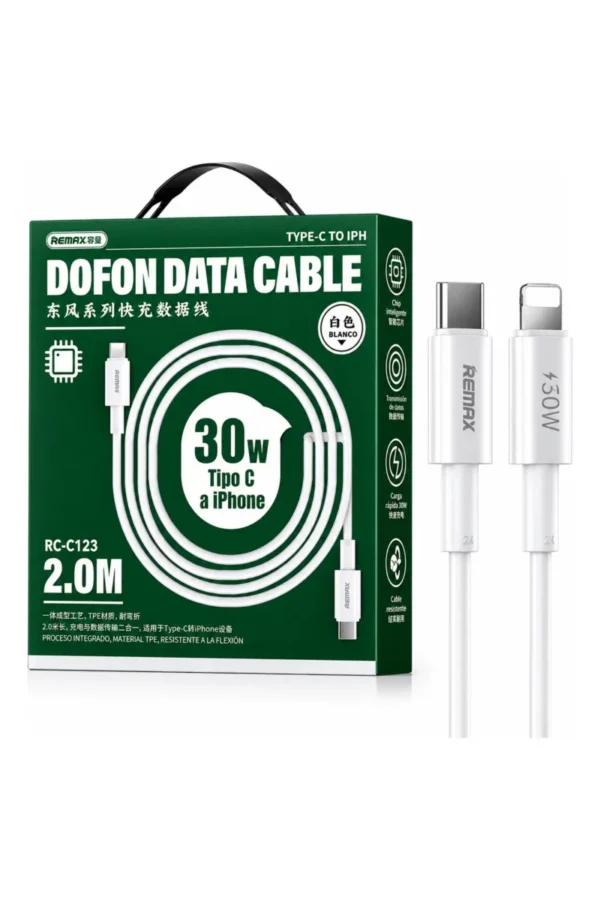 D_NQ_NP_2X_975795-MLA111598811081_052026-F.jpg Cable de Datos Remax RC-183I - Blanco