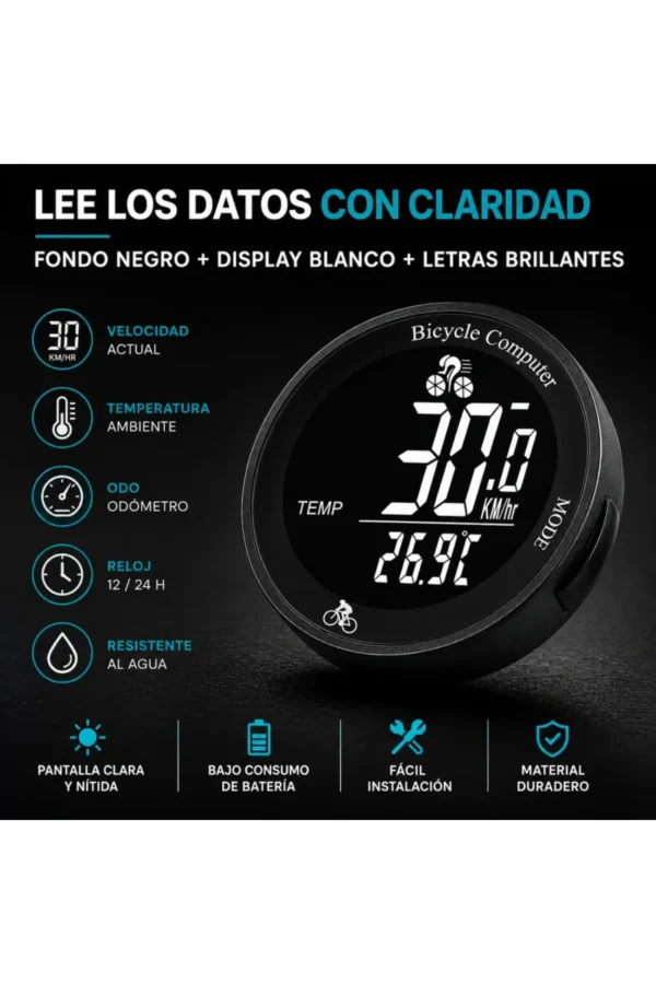 D_NQ_NP_2X_984557-MLA110523838090_052026-F.jpg Ciclocomputadora O'clock OX198 - Negro
