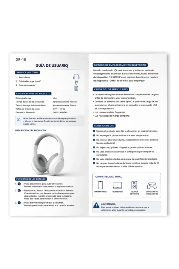 Auriculares Vincha O'clock DR10