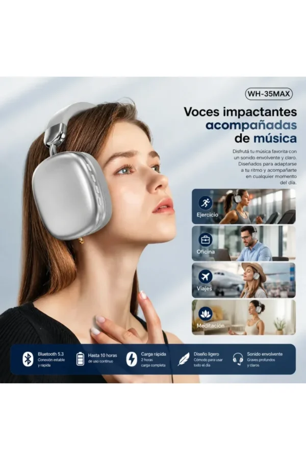 Auriculares Vincha O'clock WH-35MAX